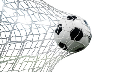 Goal A soccer ball caught in the net