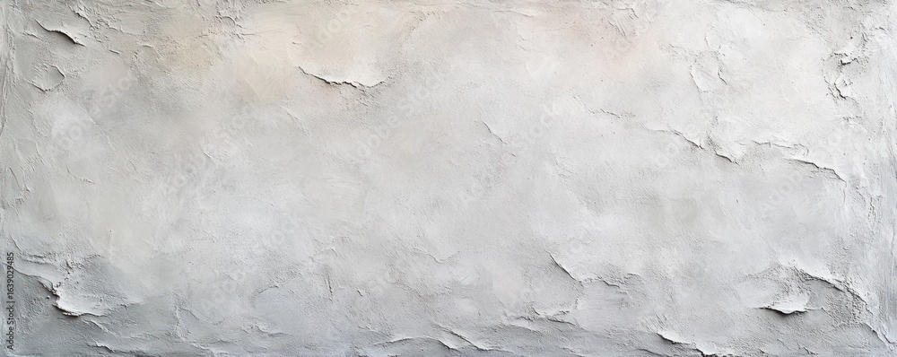 Poster rough textured pale gray concrete wall with cracks and uneven surface creating a weathered and rusti