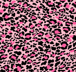 Leopard print. seamless background. Animal skin background with colorful spots on a beige background. Abstract texture of exotic jungle. Repeat design for decor, fabric, textiles, wallpaper	