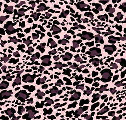 Leopard print. seamless background. Animal skin background with  colorful spots on a beige background. Abstract texture of exotic jungle. Repeat design for decor, fabric, textiles, wallpaper