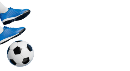 Soccer ball awaits the kick