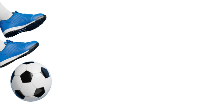 Soccer ball awaits the kick