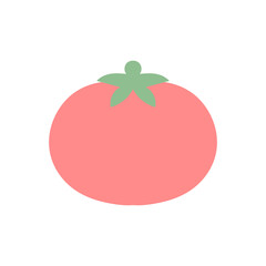 シンプルデザイン線なしトマトイラスト⭐︎PNG
