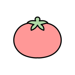 シンプルデザイントマトイラスト⭐︎PNG