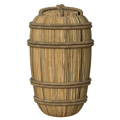clay pot tied with rope