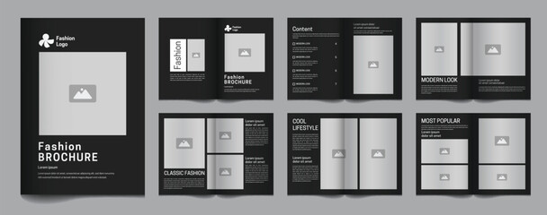 Modern fashion lookbook brochure and catalog minimalist template, fashion brochure, brochure design, fashion,