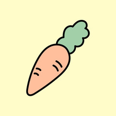 シンプルデザインにんじんイラスト⭐︎