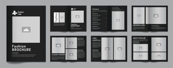 Fashion brochure template minimalist design, lookbook, magazine, brochure,