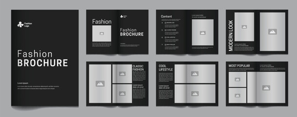 Fashion brochure template minimalist design, lookbook, magazine, brochure,