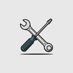 wrench and screwdriver