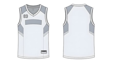 Basketball Jersey Template Vector Illustration