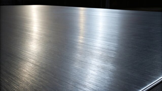 Dark Steel Plate Background with Subtle Texture, Industrial Metal Surface Design - Powered by Adobe