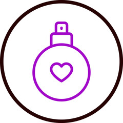 Perfume Vector Line Purple Circle Black Icon Design