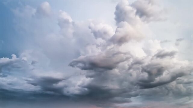 Realistic gray sky time lap with gray cloud background.