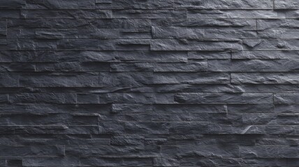 Dark stone wall texture with horizontal pattern. AI image