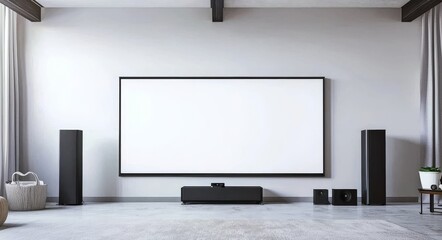 Fototapeta premium Simulated visuals are showcased on a luminous grey screen. 