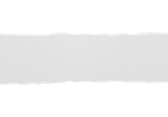 Obraz premium Torn white paper strip isolated on transparent background