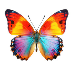 Vibrant butterfly with multicolored wings