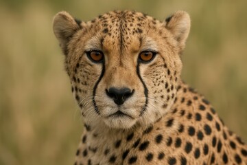 The Piercing Gaze of a Cheetah in Focus