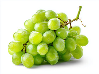 Fresh Grapes Isolated on Pure White Background

