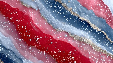 Swirling Vortex of Red and Blue Energy with Prismatic Effects and Detail