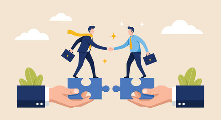 Business Partnership and Collaboration Illustration