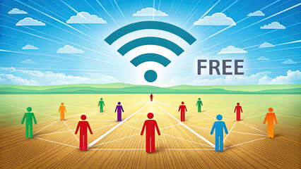 Enjoy free wifi access point for all people connecting online anywhere in the world today