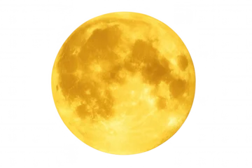 Plexiglas schilderij Volle maan Glowing full moon revealing detailed lunar surface, craters visible against transparent backdrop, ideal for graphic design compositions  © PNG Kingdom 