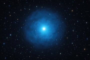 Fototapeta premium A lone star shines brightly in the vast expanse of space, surrounded by a sea of stars