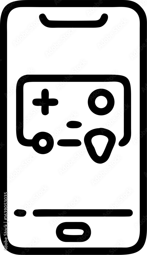 Poster stylized mobile game app icon featuring a vibrant abstract design suitable for gaming applications