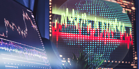 Global market analysis with digital trading sphere