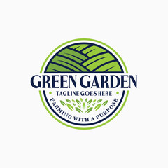 Agriculture Green Garden Vector Design Logo Agribusiness Organic Company logotype