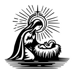 Nativity Scene Illustration