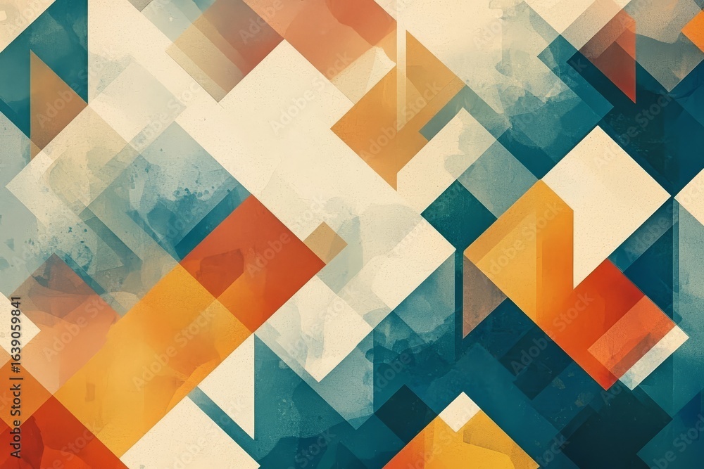 Poster engage with the dynamic layers of colorful patterns