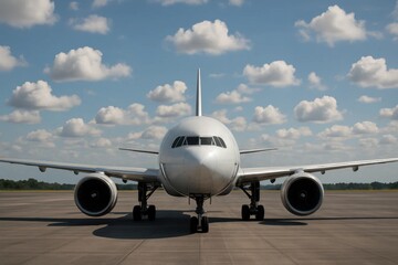 A Commercial Jet Poised on the Runway