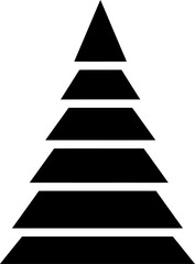 Obraz premium Abstract Black Layered Triangle Shape Against Plain White Background Minimalist Design