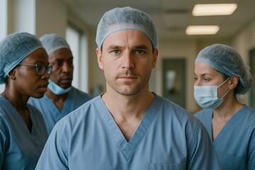 A Team of Dedicated Healthcare Professionals in a Modern Hospital Setting