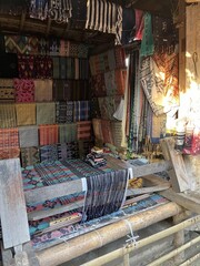 traditional weave workshop by Sasak Clan from Sade village in Lombok Island, Indonesia. Taken by ip 13 promax
