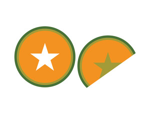 Star icon set vector illustration with glossy round shapes and design elements