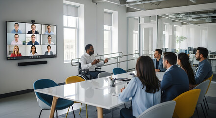 Inclusive Hybrid Office Meeting
