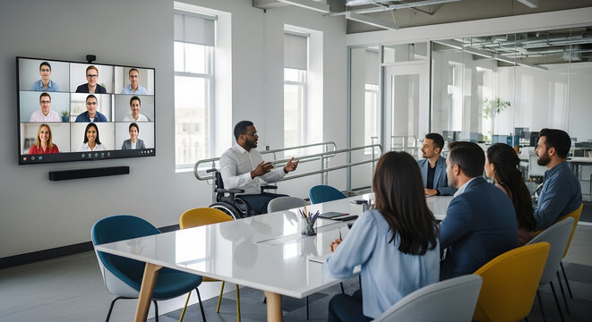 Inclusive Hybrid Office Meeting