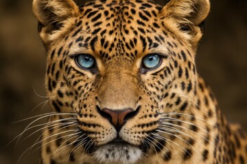 Obraz premium The mesmerizing eyes of a leopard against a textured backdrop
