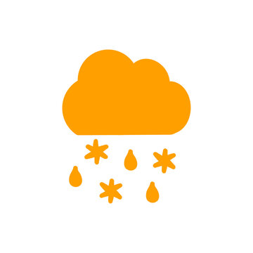 【Lifestyle Icons &ndash; Transport】みぞれの天気アイコン / Sleet Weather Icon	