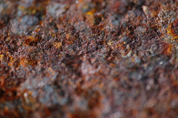 Macro texture of rusty metal