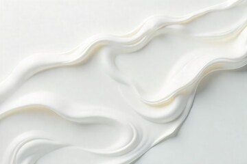 Obraz premium Luxurious, creamy cascade of white liquid, flowing down a smooth surface Perfect for food, beauty, or abstract concepts Evokes smoothness, richness, and indulgence , milk, creamy, swirl