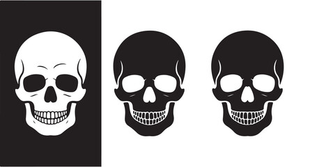 human death skull vector silhouettes
