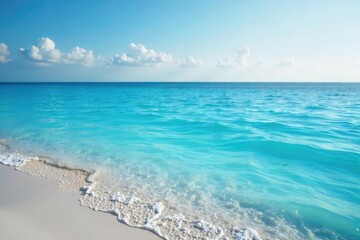Serene blue water gently laps a tranquil shore, creating a calming atmosphere perfect for meditation or relaxation Ideal for spa, wellness, travel, and nature themes , nature, blue