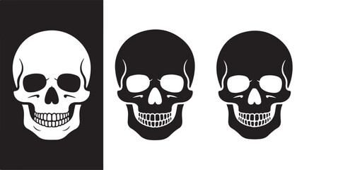 human death skull vector silhouettes