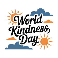 World Kindness Day Illustration with Clouds and Sun