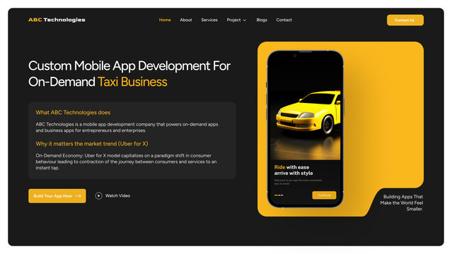 Minimalist UI Hero Section Landing Page Designed in Figma